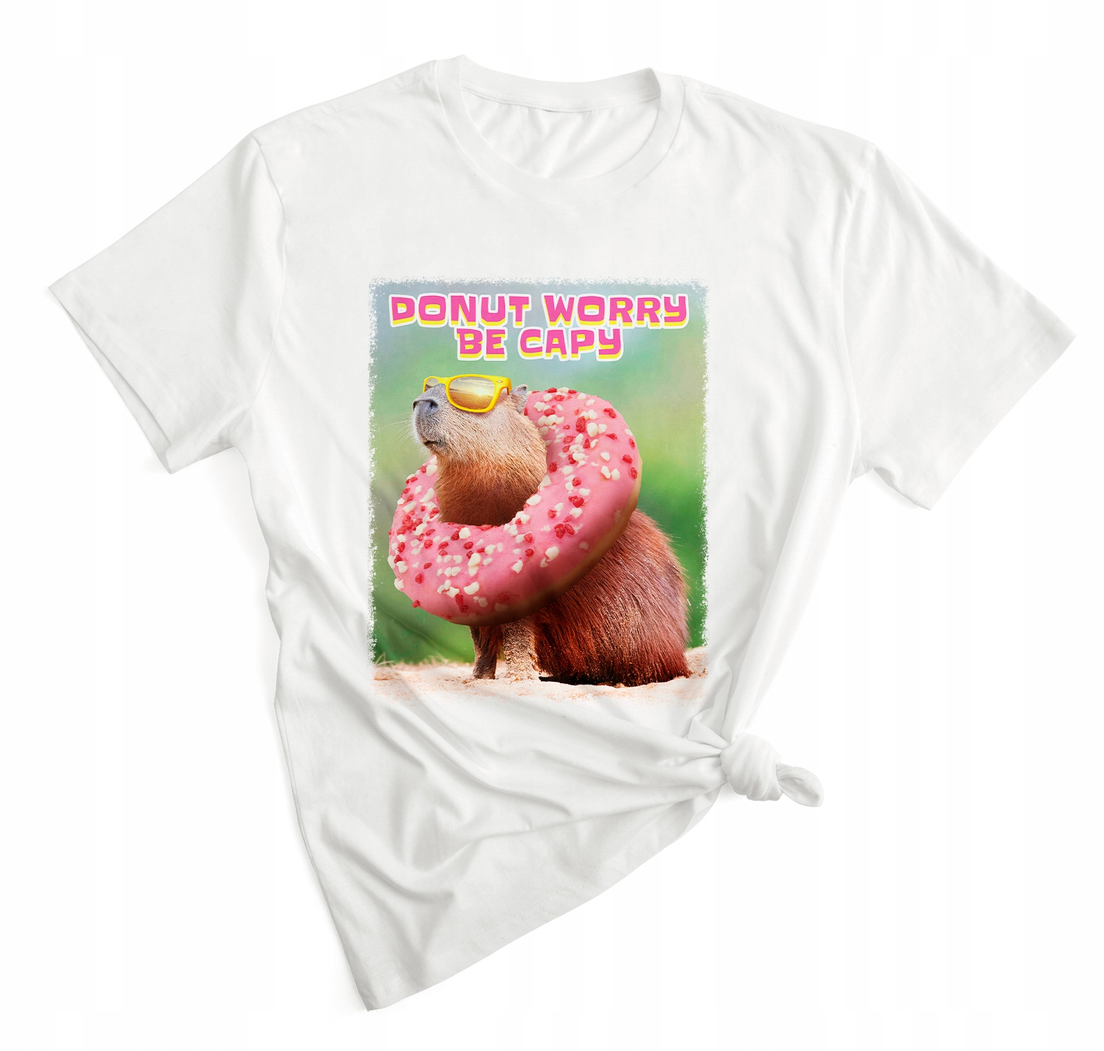 

Koszulka z Kapibarą Donut worry be cappy Xs