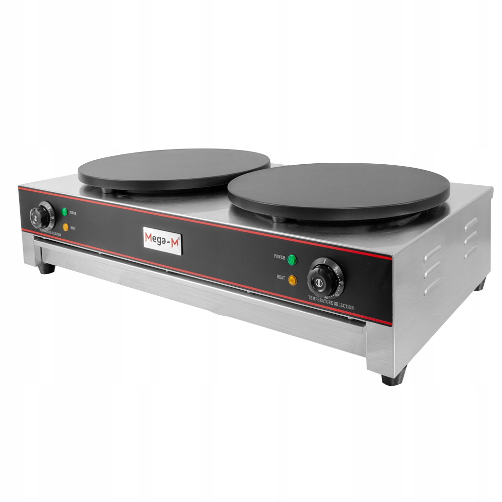 Naleśnikarka elektryczna Gastronomiczna Mega-M 2x3000W śr. 40 cm podwójna