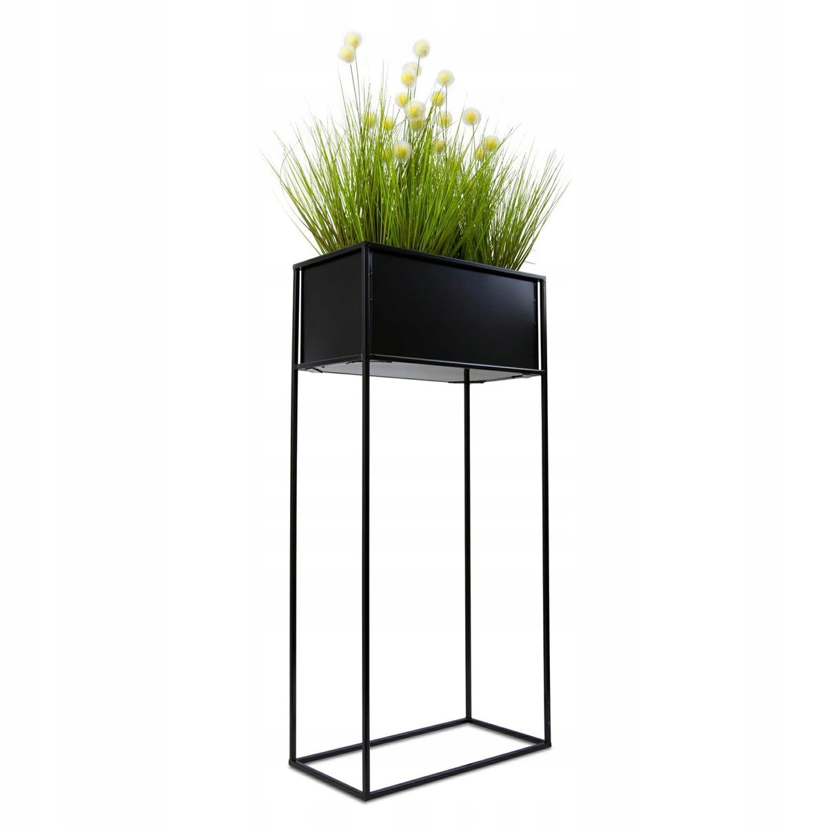

Kwietnik dekoracja stojący nowoczesny 90 cm czarny