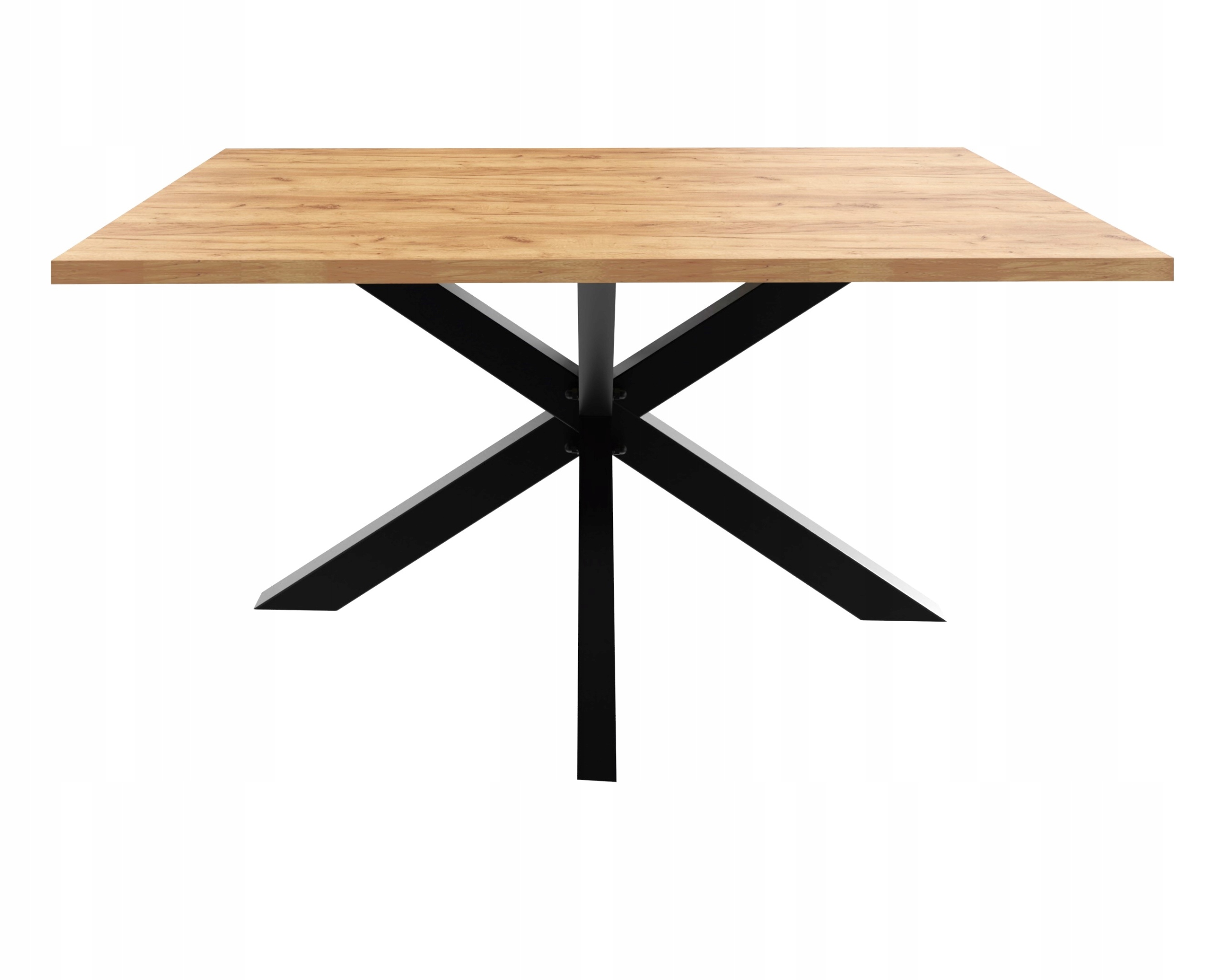 Stół Do Kuchni Jadalni Salonu 140x70 Nogi Metal Pająk Loft Dąb Craft Złoty