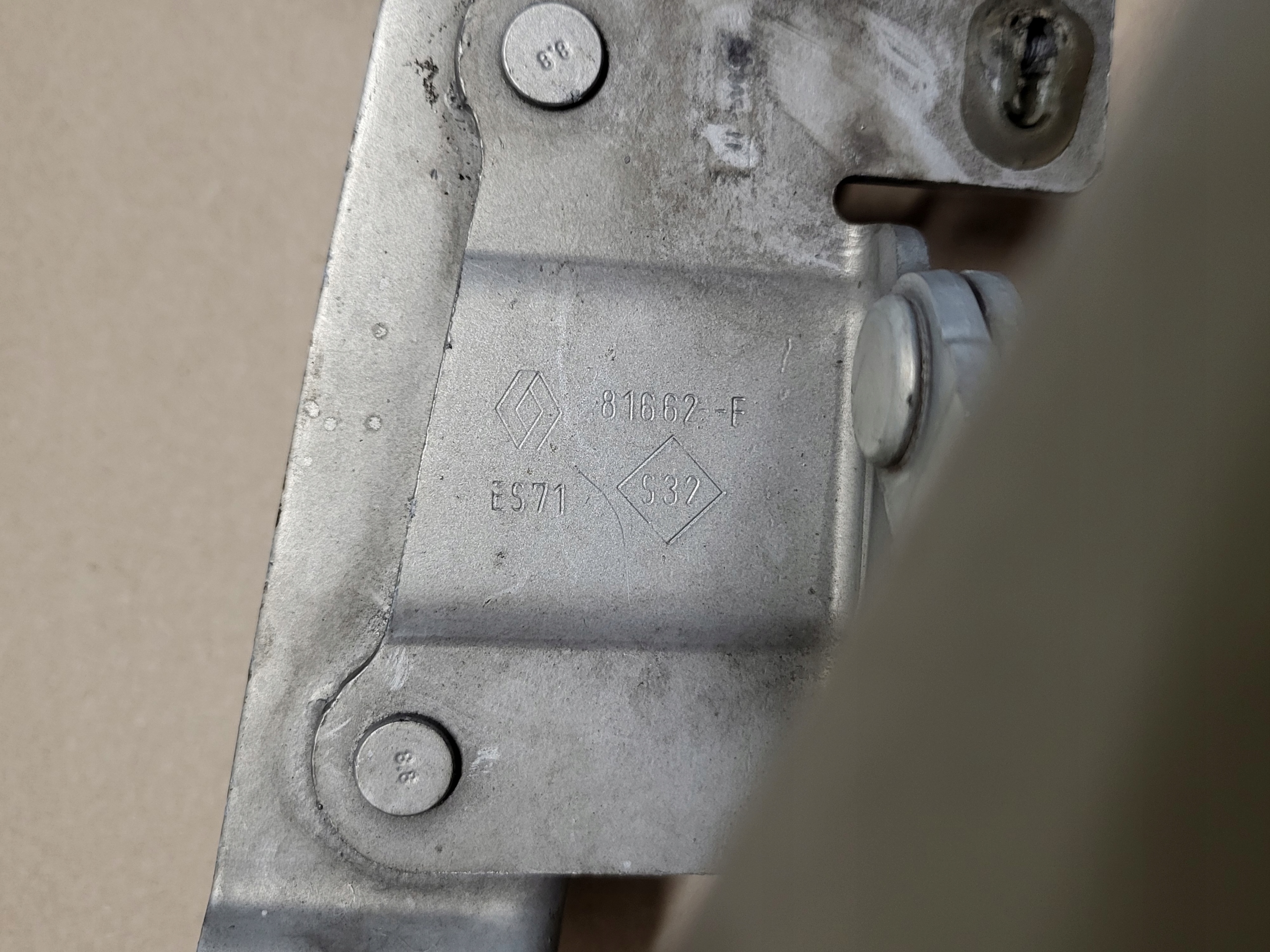hinge bonnets left console holder RENAULT SCENIC II 2 original SREBRNY