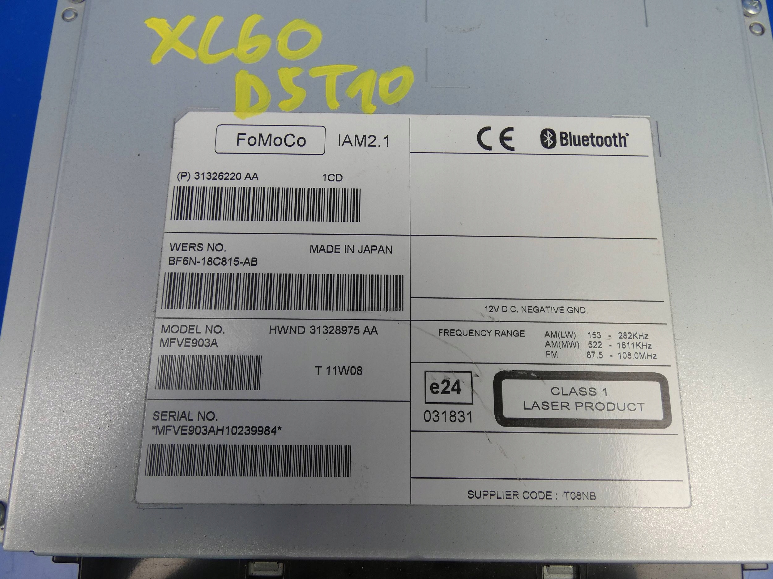 VOLVO XC60 e V60 S60 II Modulo autoradio lettore CD