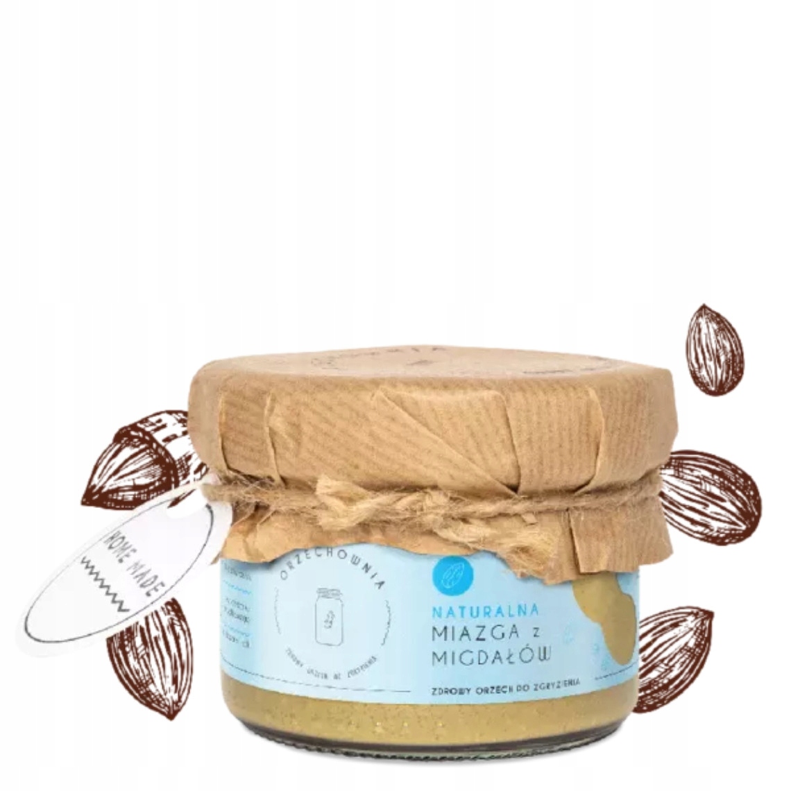 Levně 2x Arašídový Krém Z Mandlí 100% 200 g. Orzechownia