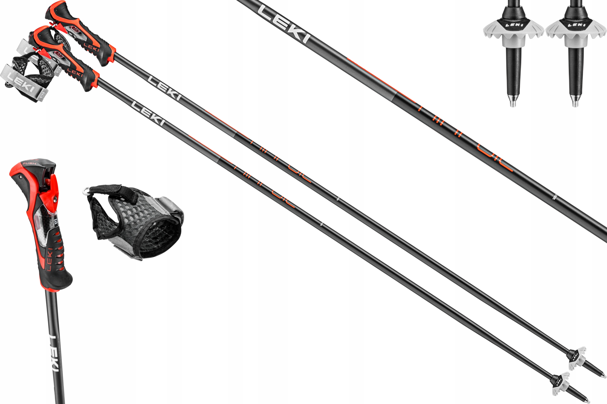 Kijki kije narciarskie zjazdowe Leki Airfoil Trigger 3D 65367951 115cm