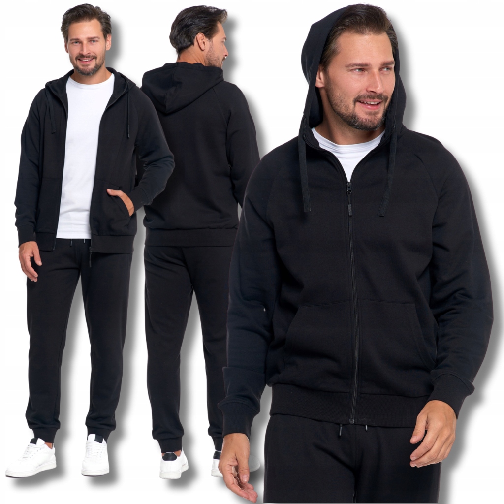 Teplákovka Pánské Kalhoty s kapsami Pánská rozepínací mikina s kapucí Moraj XL