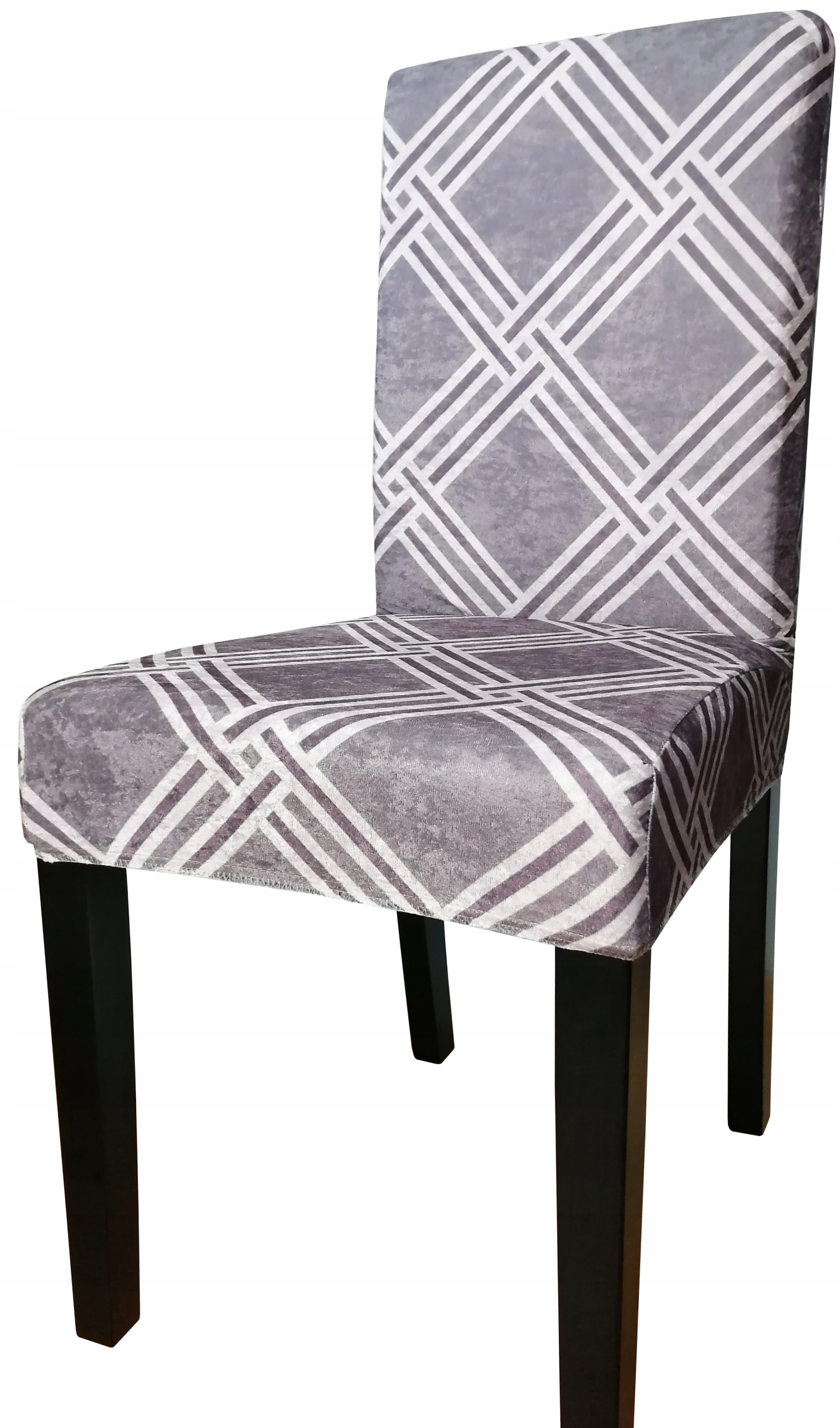 

Pokrowiec Na Krzesło Krzesła Pokrowce Kratka Beż