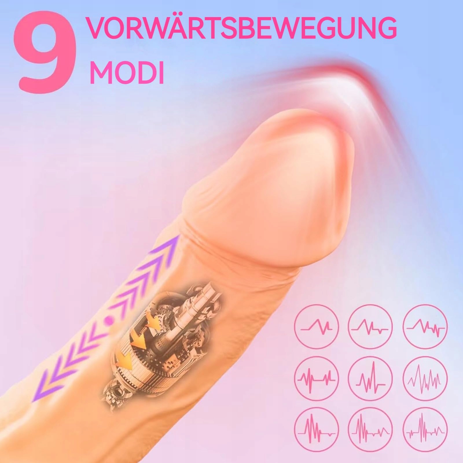 A-STOß Realistyczny Dildo Podwójny Strap On Wibrator Silikonowy dla Par — miniatura 8