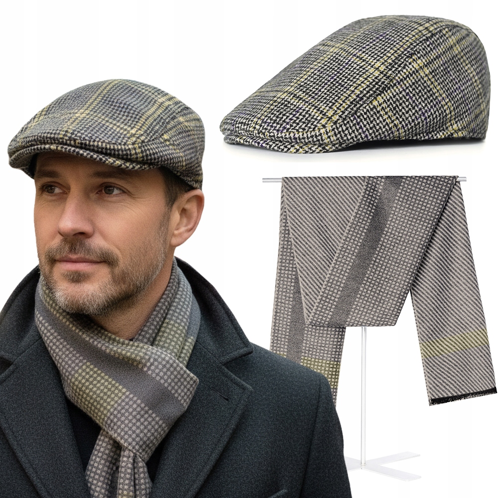 Pánský kabát s vlnou a šálou Pako Jeans Elegantní komplet pro něj