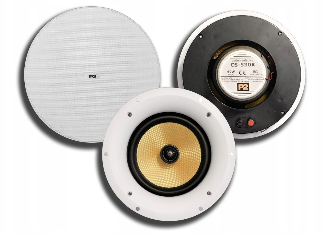 CS-530K – dvojpásmový stropný reproduktor P2 30 W, 8 ohmov, biely