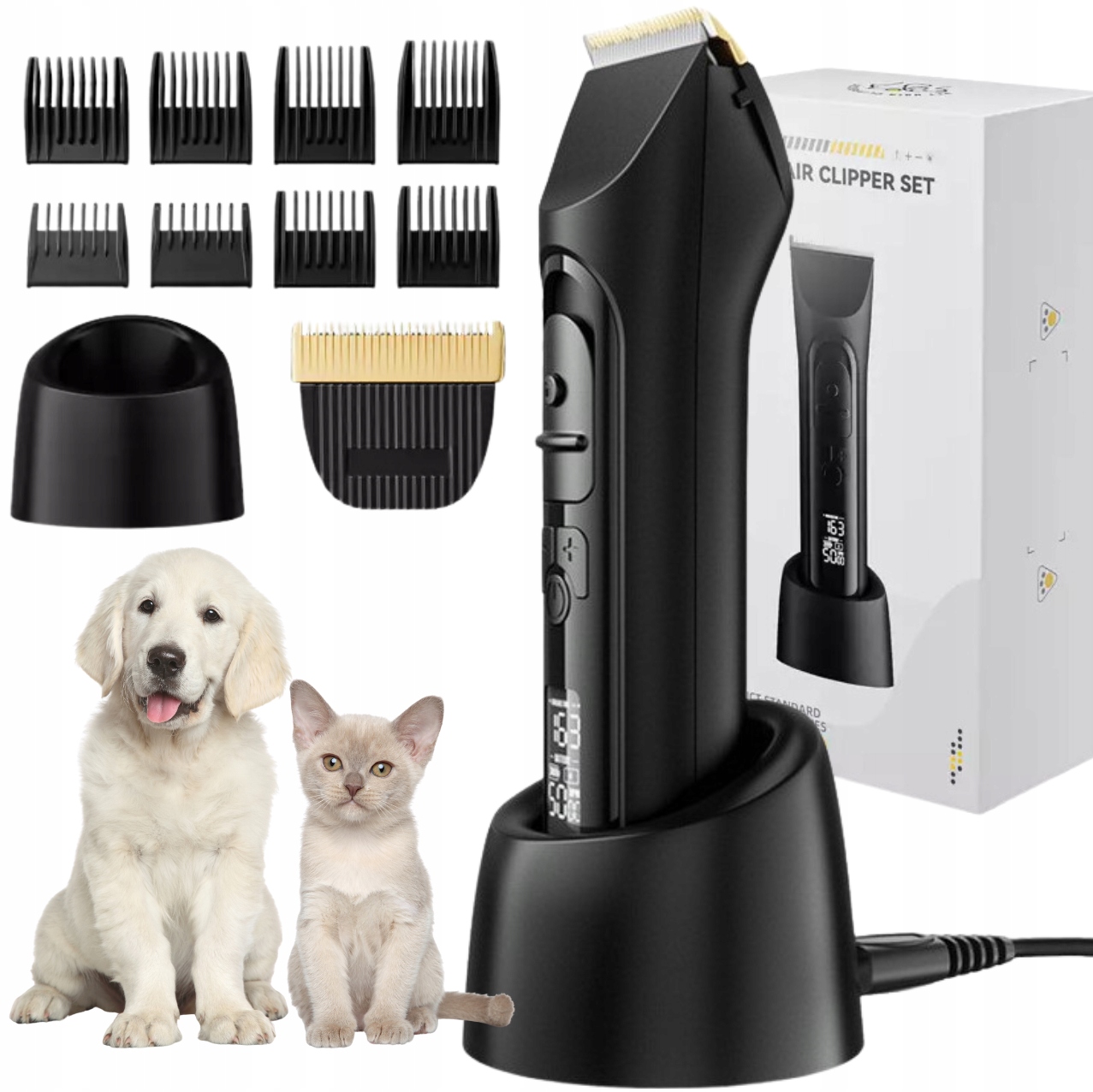 Levně Stroj na stříhání zvířat, sada na stříhání vlasů psů Jakemy JM-PE02