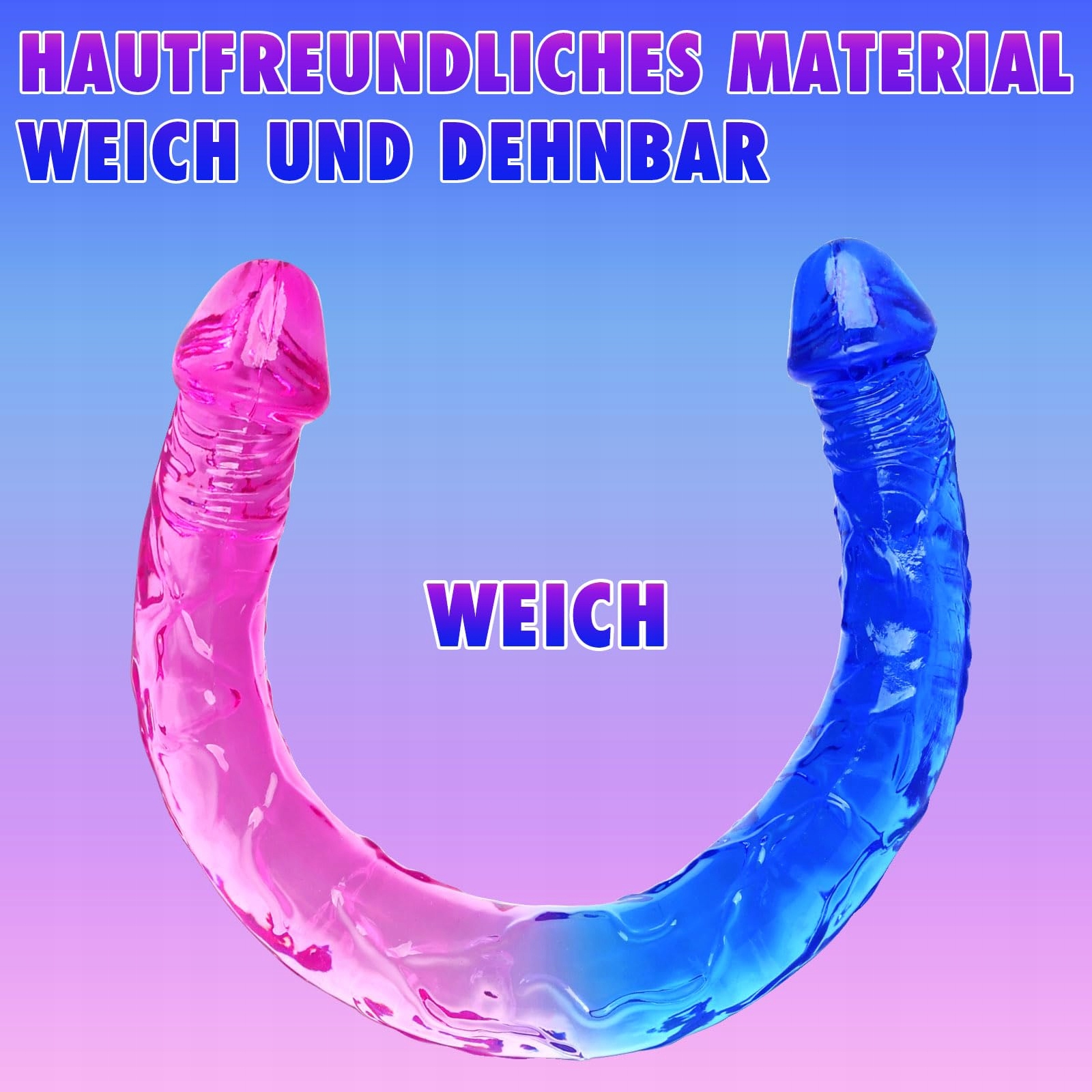 DOPPELDILDO Realistyczny Dildo Elastyczny G-Punkt Analny — miniatura 3