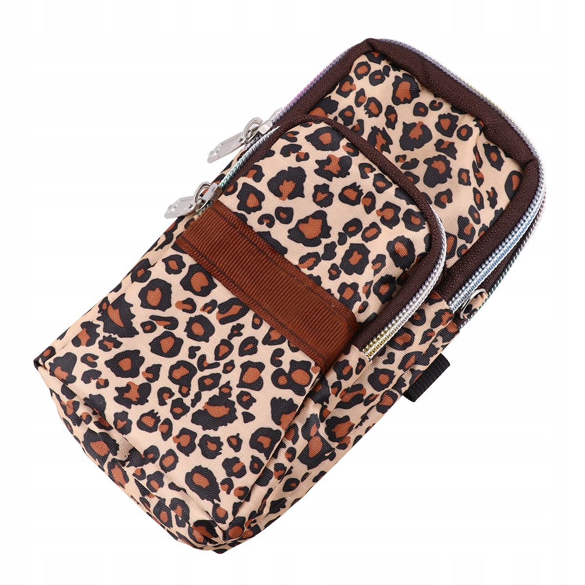 Podróżna Torba Crossbody Leopard na Telefon i Mały Portfel