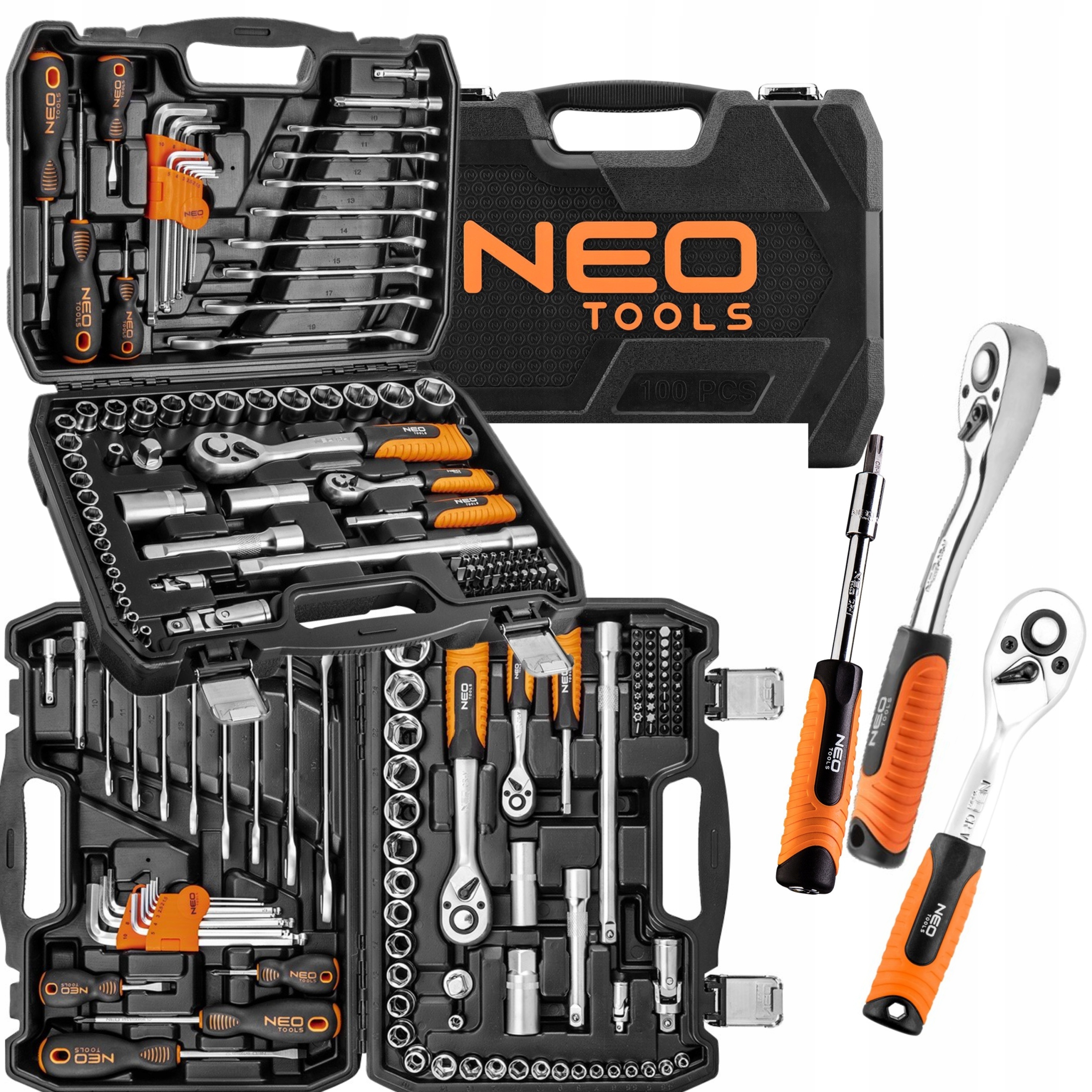 

Neo Klucze Nasadowe Zestaw 100el 10-206