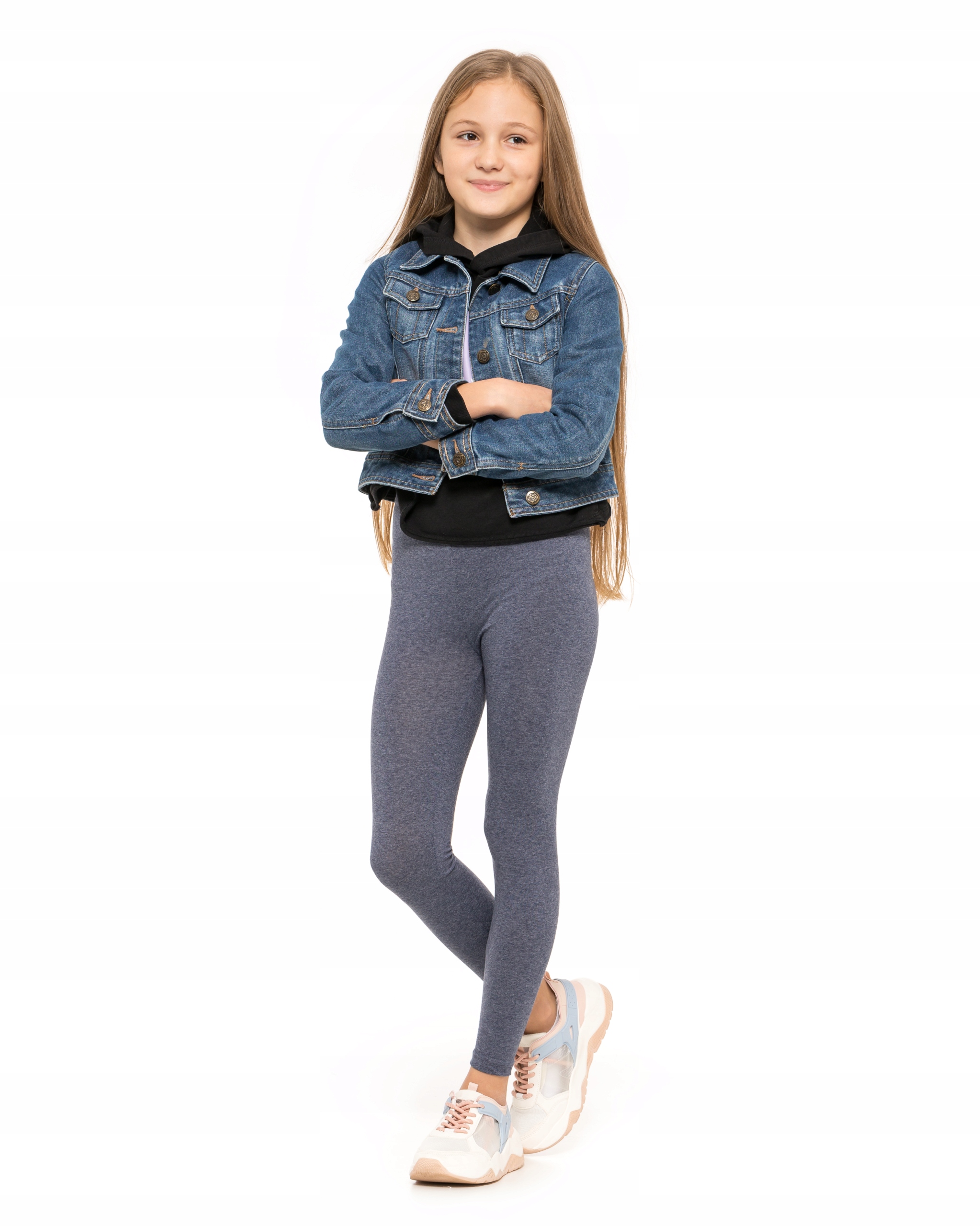 DZIEWCZĘCE LEGGINSY OCIEPLANE GETRY JEANS 158 Marka Inna marka