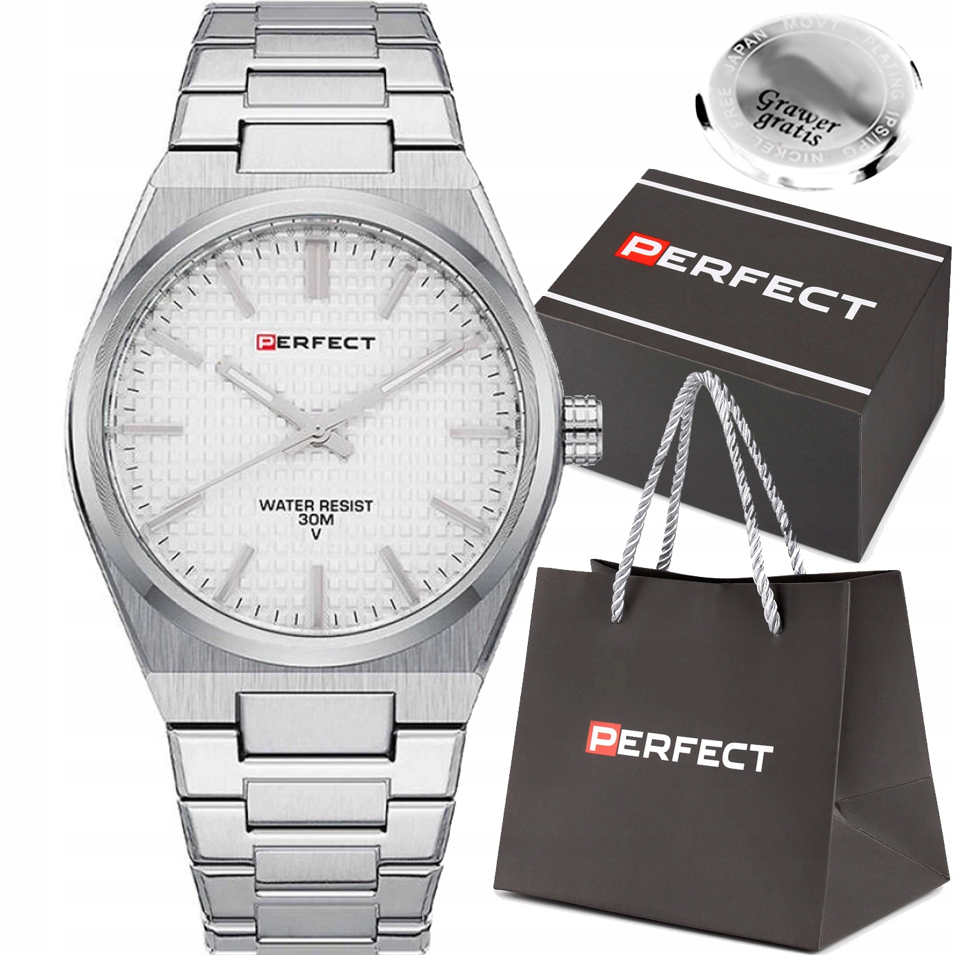Pánské hodinky Perfect na náramku – dárek pro tatínka – klasický ciferník
