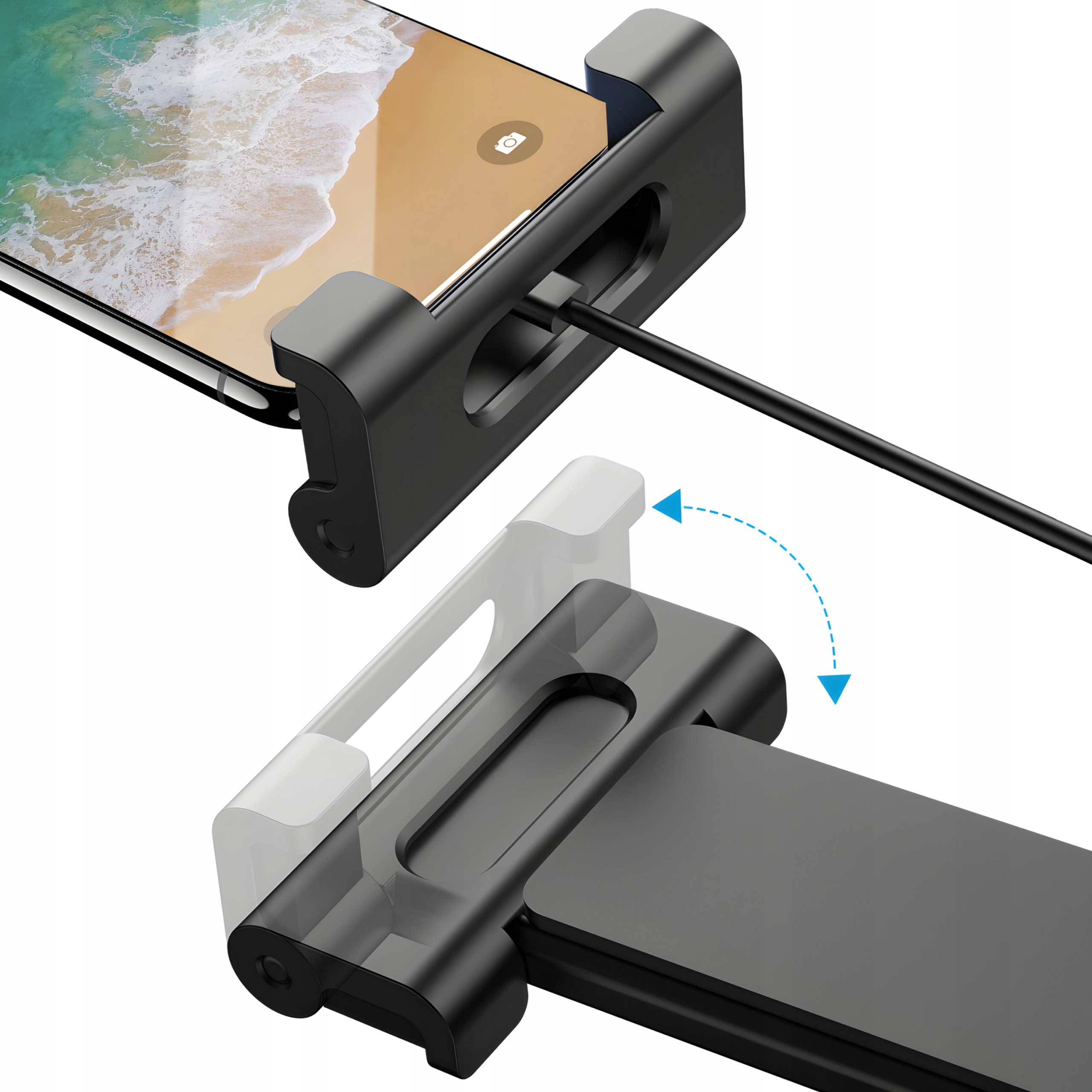 UCHWYT SAMOCHODOWY NA TELEFON TABLET ZAGŁÓWEK TELESKOPOWY UNIWERSALNY Rodzaj inny