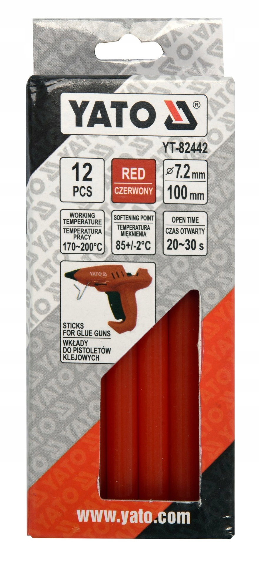 WKŁADY KLEJOWE DO PISTOLETU 7,2X100MM 12 SZT.