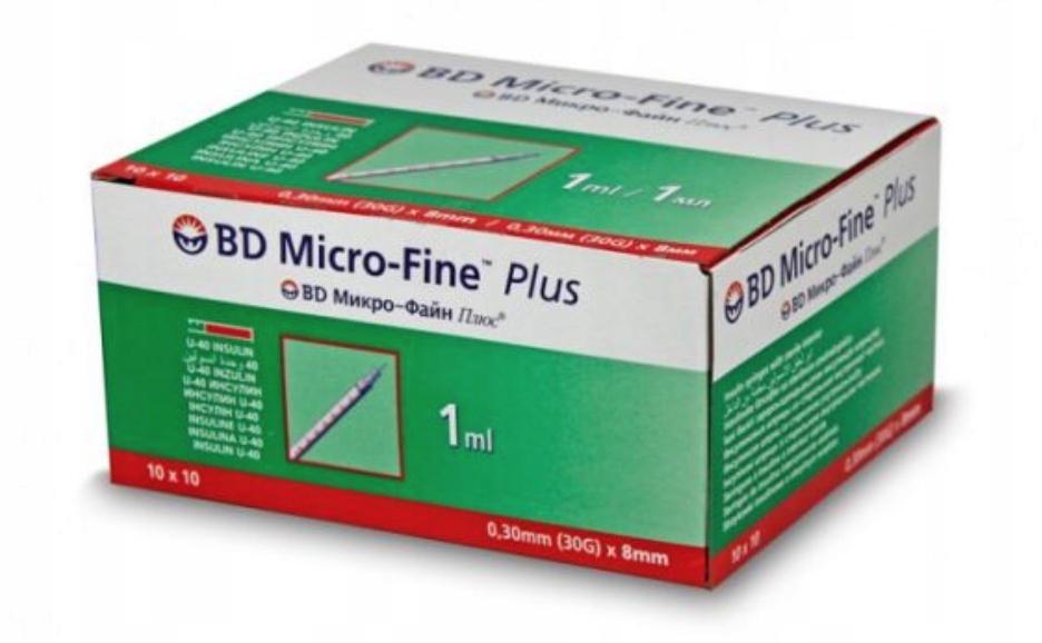 

Strzykawki insulinowe Bd MicroFine Plus 0,3x8mm 30
