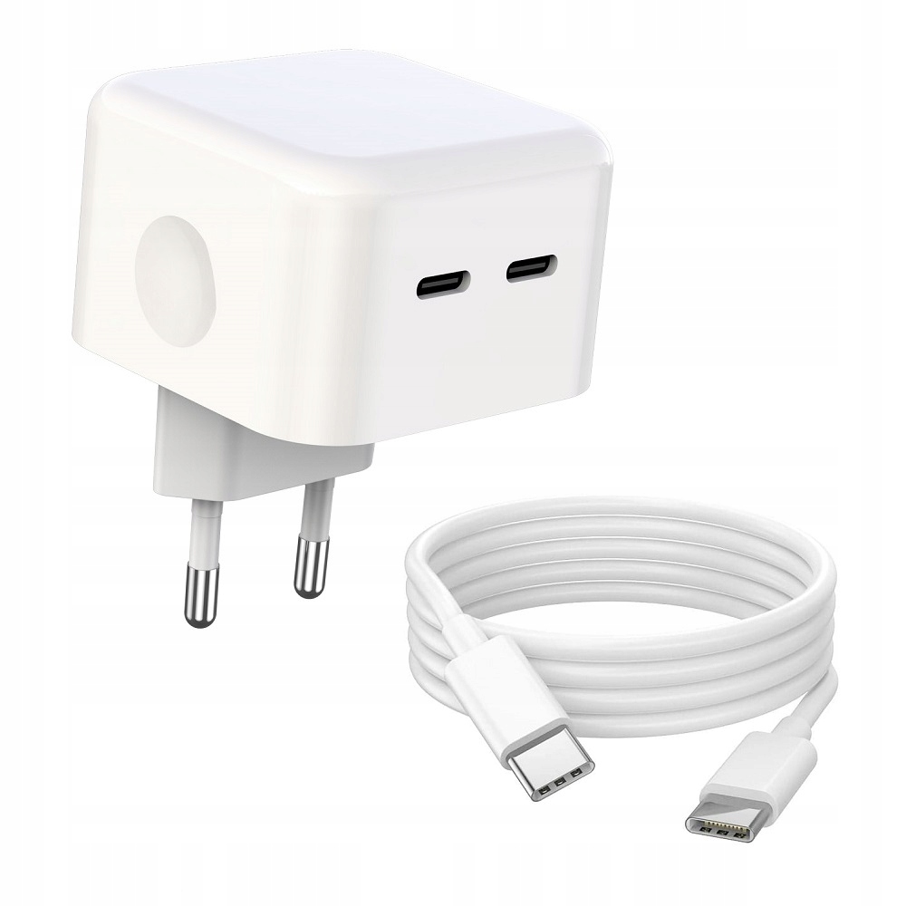 

Ładowarka podwójna 2x Usb-c Pd 35W Qc kabel Usb C