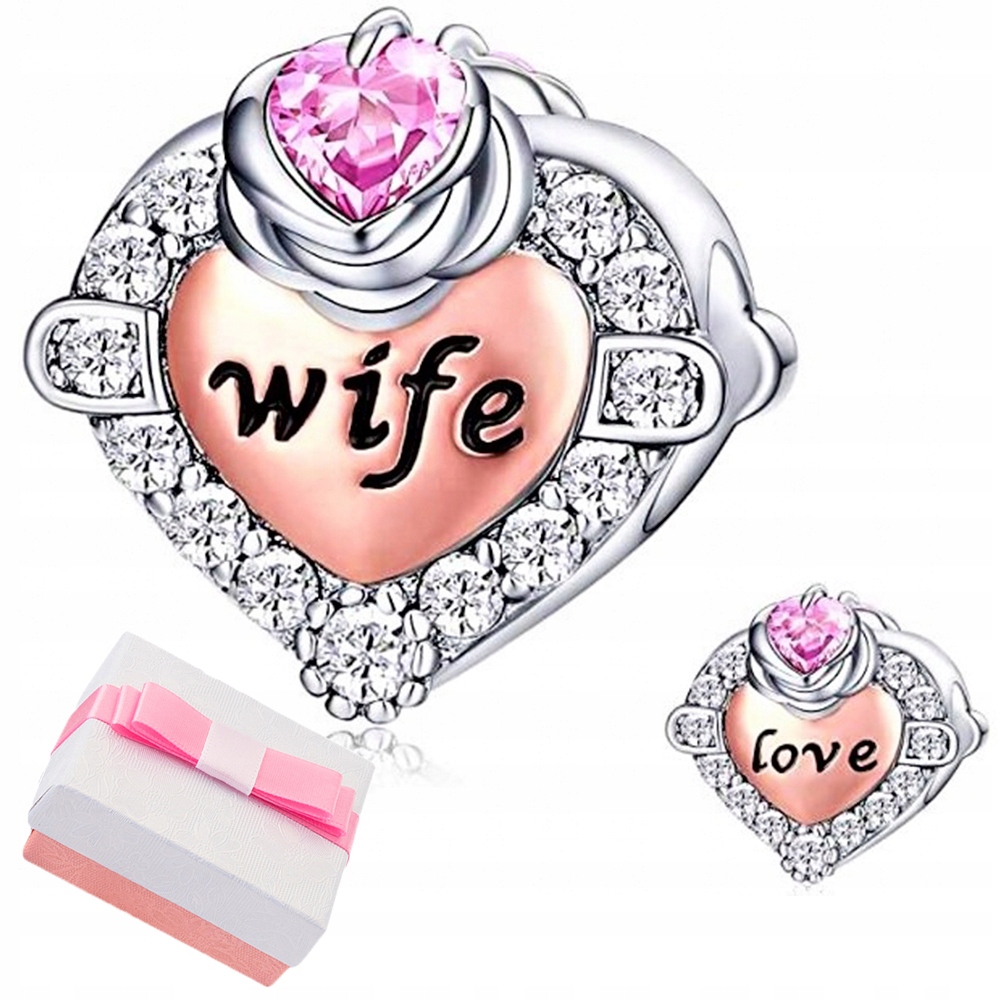 

Charms Serce Żona Miłość Zawieszka Beads Koralik