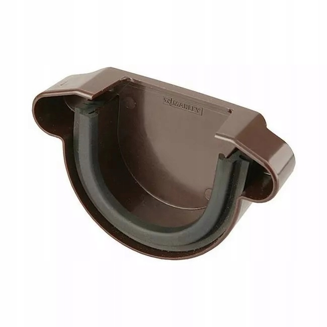 Zaślepka rynny 125mm brązowa PVC Marley