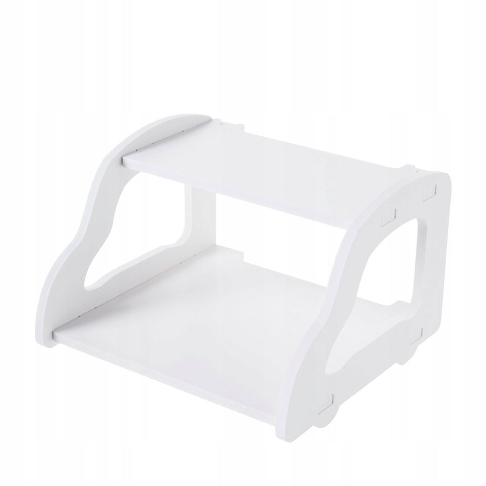 BIAŁA PÓŁKA NA ROUTER MONTAŻOWA NA ŚCIANĘ, WODOODPORNA, 2-POZIOMOWA