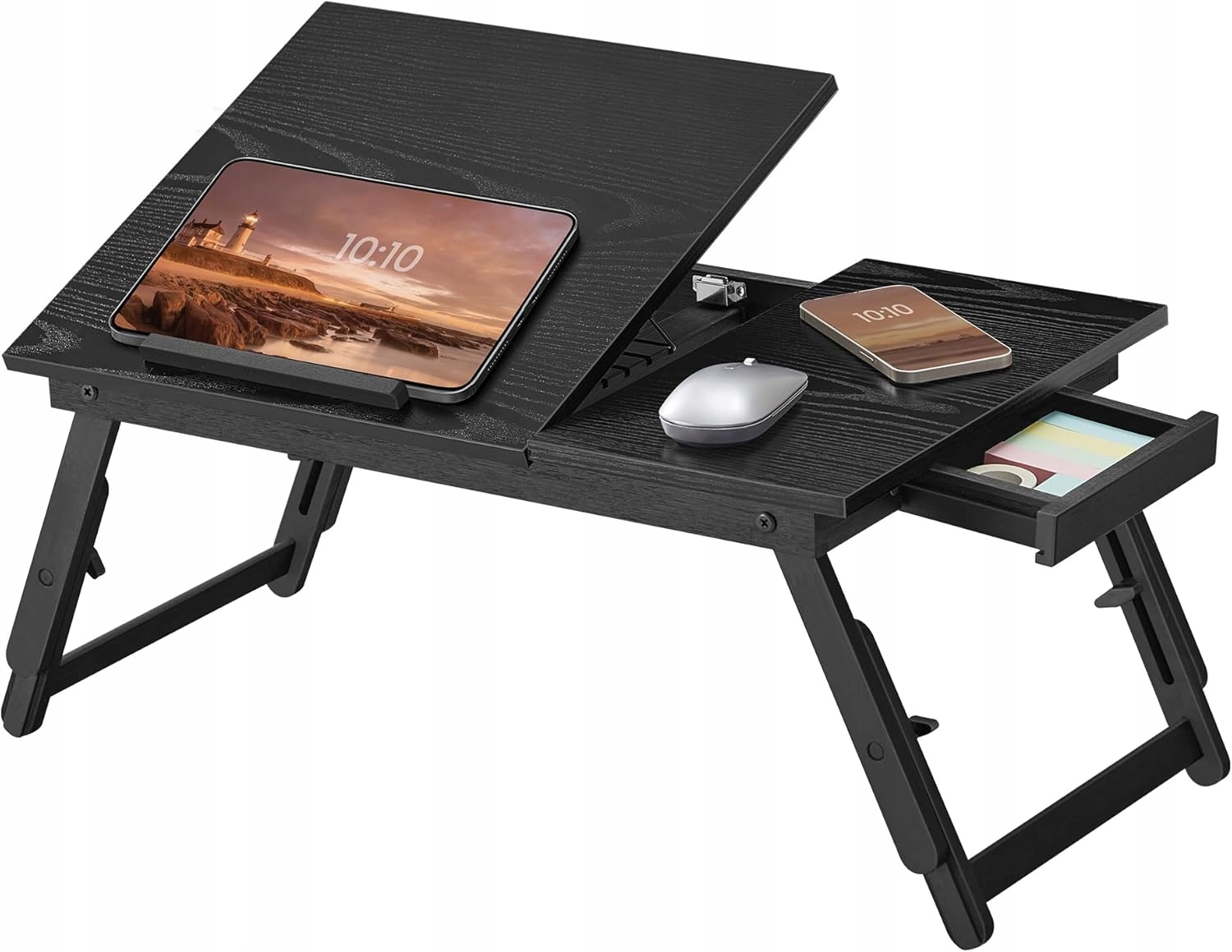 STOLIK POD LAPTOPA DO ŁÓŻKA BAMBUSOWY REGULOWANY SKŁADANY