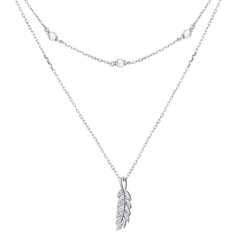 Náhrdelník Stříbrné pero Náhrdelník Řetízek Stříbro 925 Náhrdelník Trusky