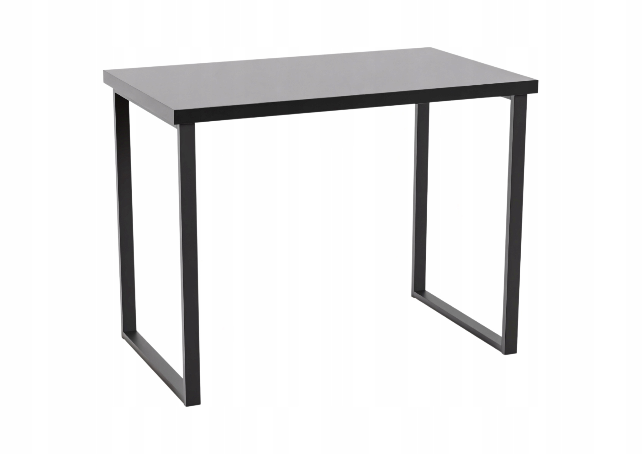 Loftový psací stůl s kovovými nohami, 100x60, černý