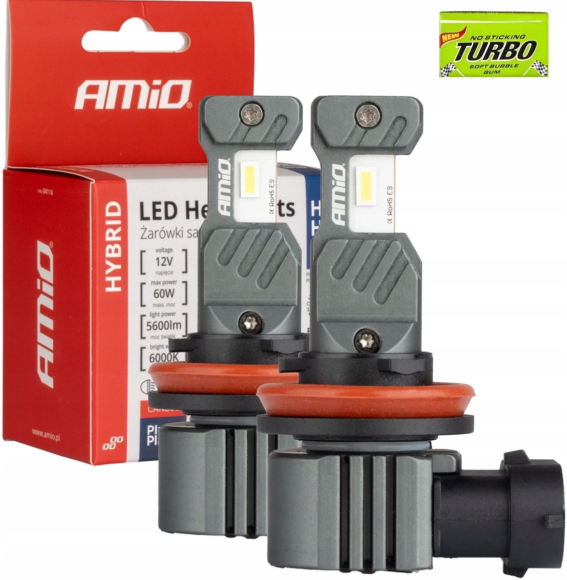 *2 Sztuki* Żarówka samochodowa Led seria Hybrid H8 H9 H11 H16 6000K Canbus