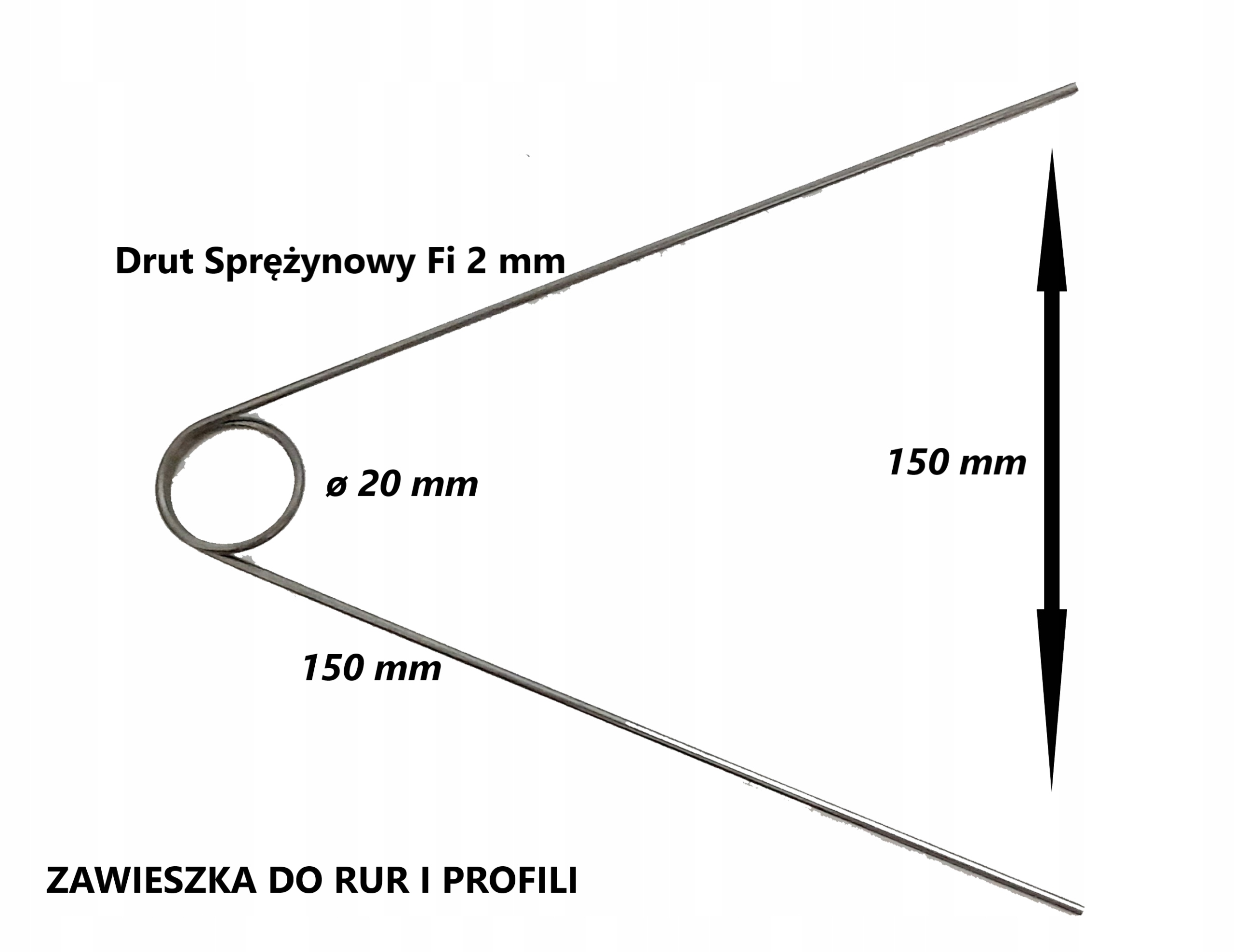 

Zawieszka Lakiernicza do Rur i Profili Fi 2 mm