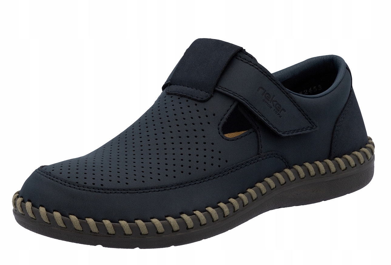 Rieker B2453-14 vel.41 modré pánské polobotky na suchý zip