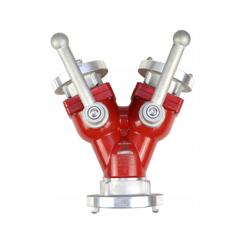 Guľový rozdeľovač hasičských hadíc 75-52/52 mm Pzl Hydral