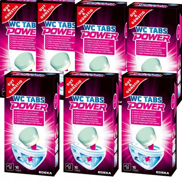 Levně G&g Wc Tabs Power Zitronen Čistící tablety 7x16 ks