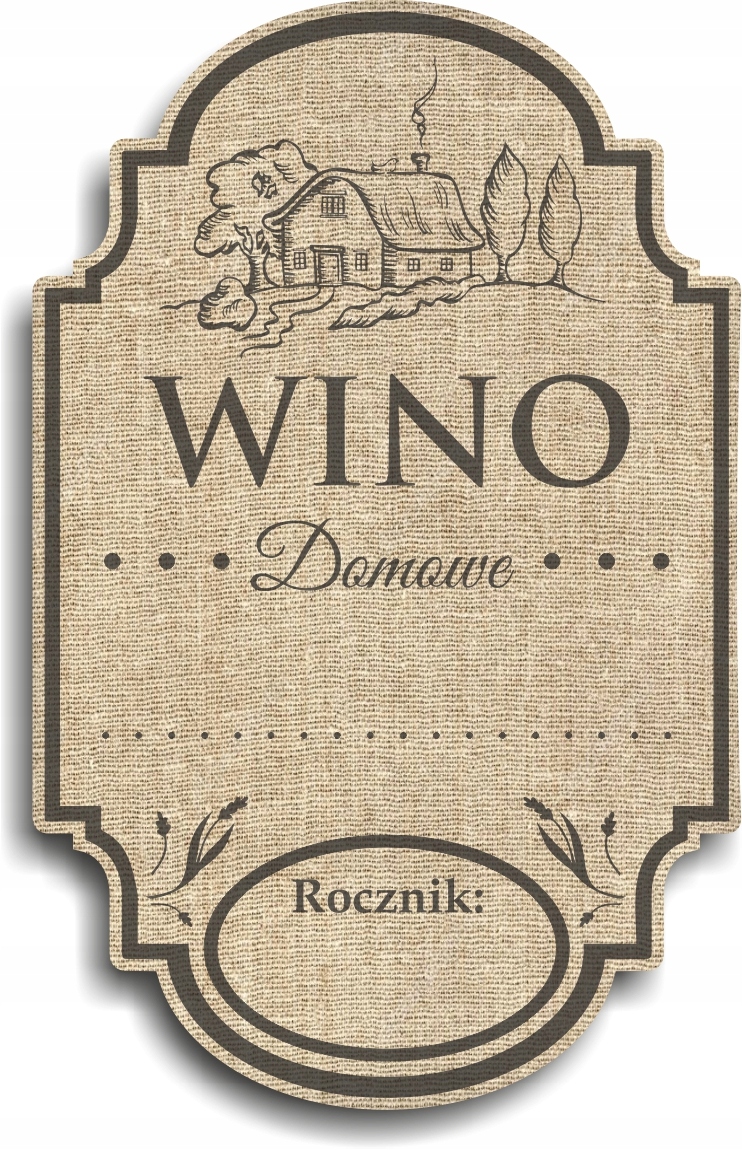 

Naklejki etykiety na butelki Wino Domowe Retro 50