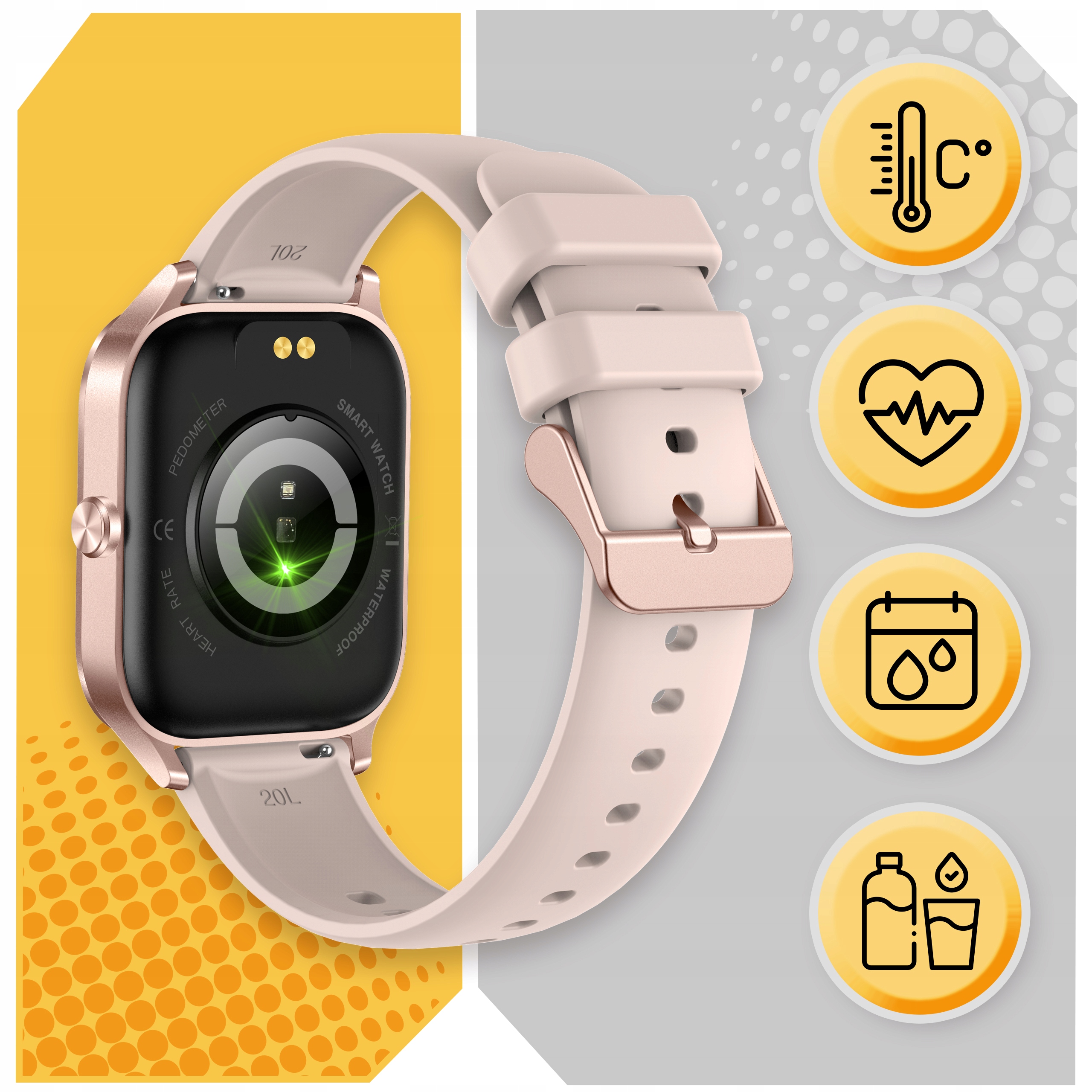 SMARTWATCH ZEGAREK DAMSKI PRO SREBRNY ROZMOWY POWIADOMIENIA DLA KOBIETY PL Model inny