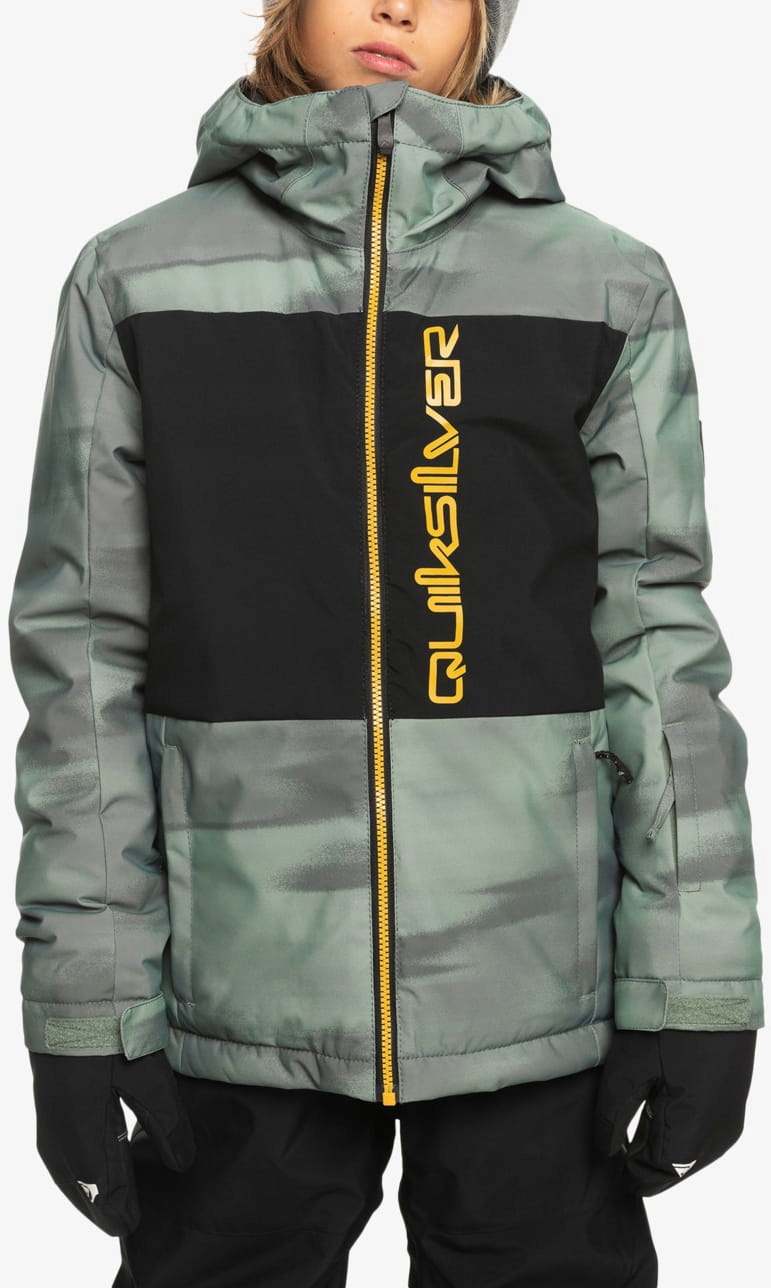 Kurtka dziecięca Quiksilver Side narciarska snowboardowa czarna zielona S/10