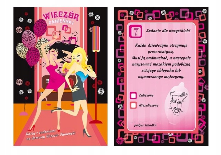 

Karty z zadaniami na panieński K3-WP
