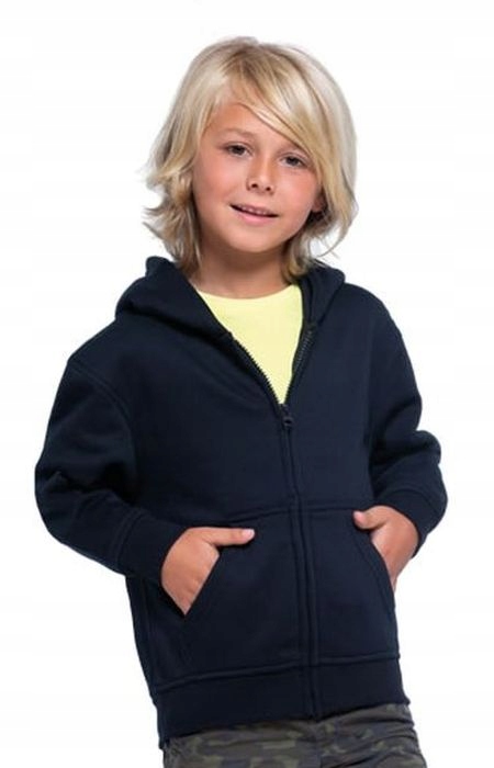 BLUZA dresowa dziecięca Z KAPTUREM rozpinana SWRK HOOD czerwona 9-11 RD 146 Płeć chłopcy dziewczynki