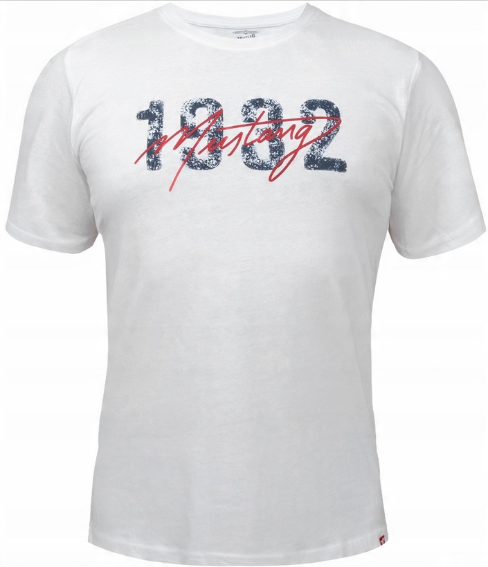 

Mustang T-shirt Męski Bawełniany Biały XXL