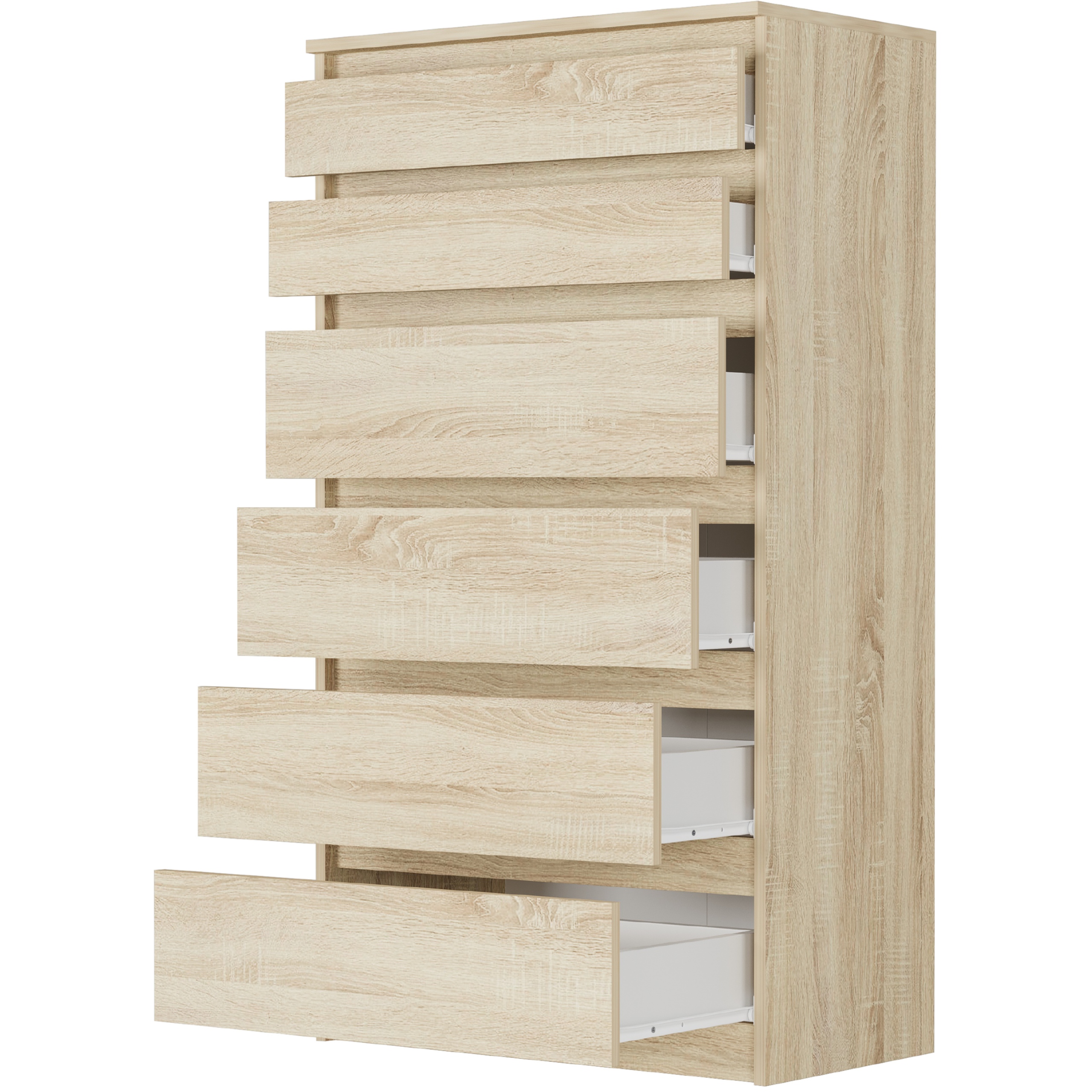 NOWOCZESNA KOMODA SZAFKA 6 SZUFLAD SONOMA R-6 SONOMA