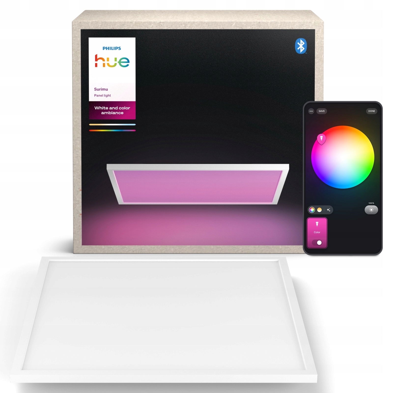 Led panel Stropná lampa 60x60 White and Color Ambiance Surimu Philips Hue