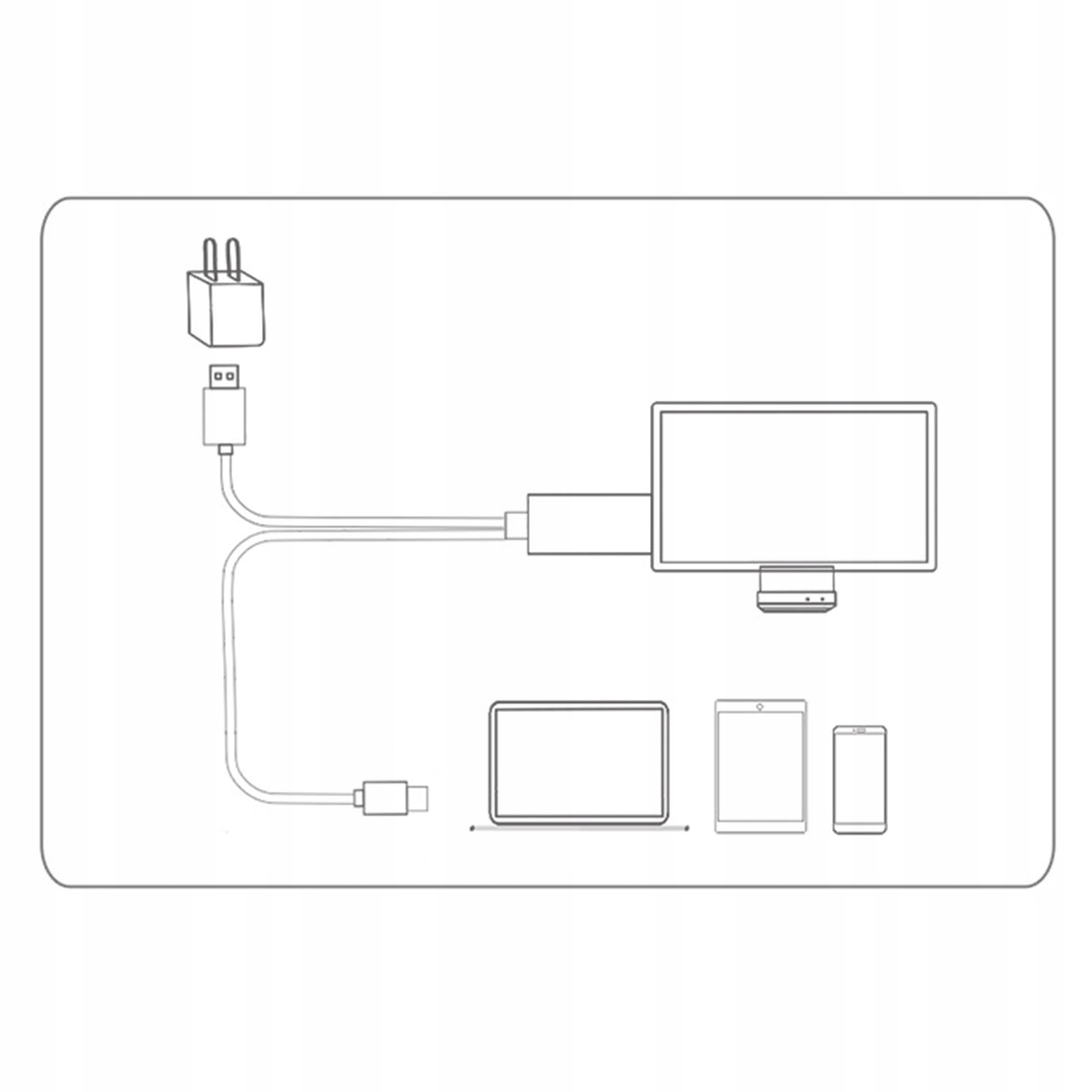 ADAPTER PRZEJŚCIÓWKA KABEL USB-C - HDMI FULL 4K Złącza DisplayPort - USB typ C