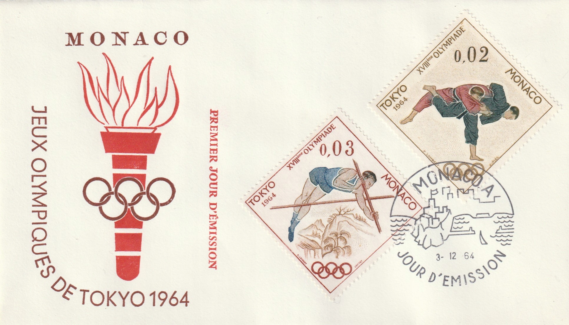 A 484. Monako - FDC 1964.rok