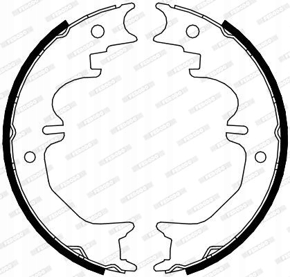 ZESTAW SZCZĘK HAMULCOWYCH, HAMULEC POSTOJOWY Producent części Ferodo