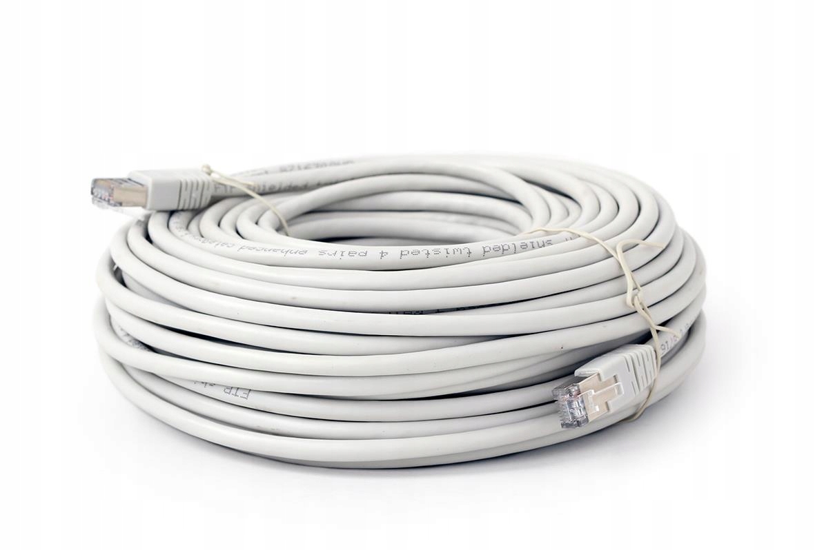 Gembird Kabel Patchcord Lan KAT.6 Cat 6 Ftp 30m dł. Szary Pvc 250MHz