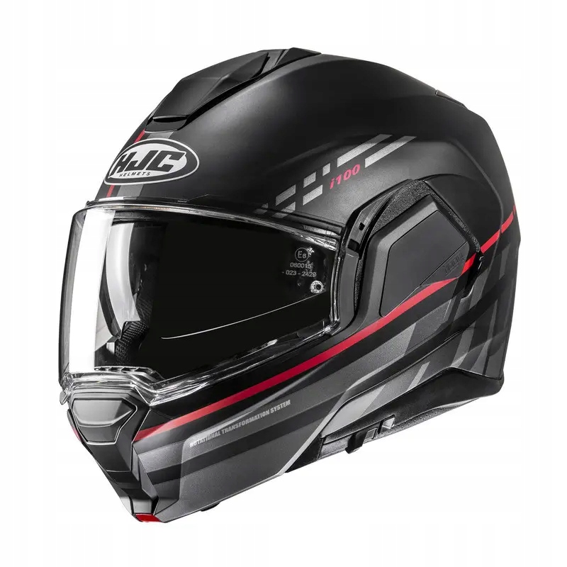 Výklopná prilba na motorku s otočnou čeľusťou Hjc I100 Sysma Black/Red M