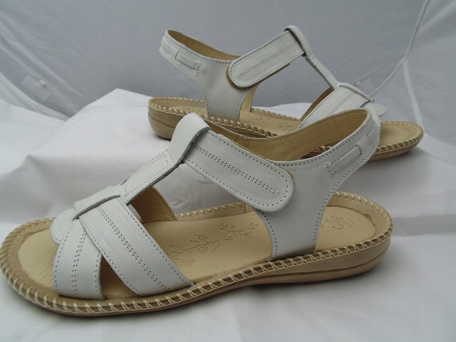 Grodecki 281 sandály Polské bílé 38 Kůže Nat