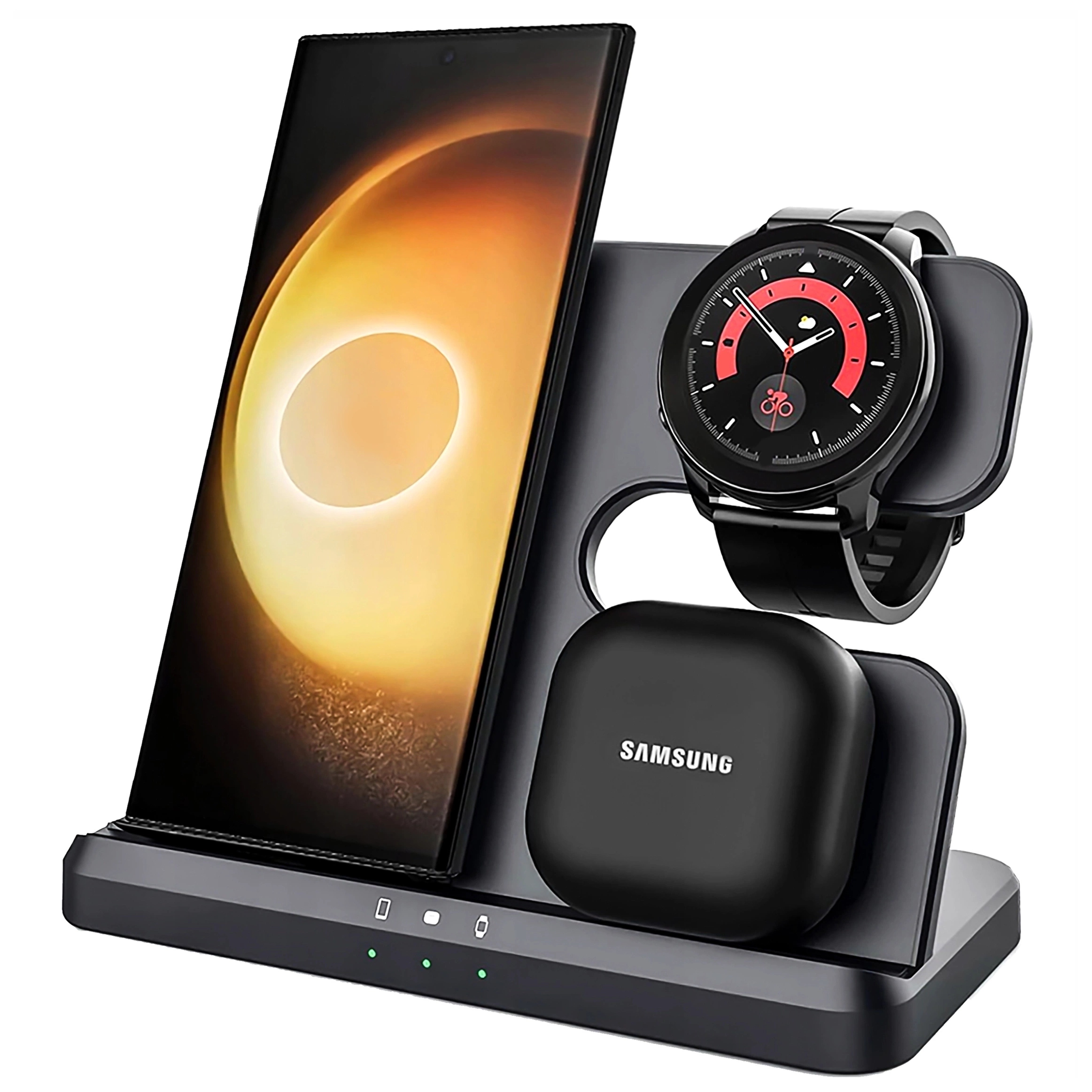 Bezdrátová indukční nabíječka 3v1 Rychlá pro Samsung Galaxy Watch Buds