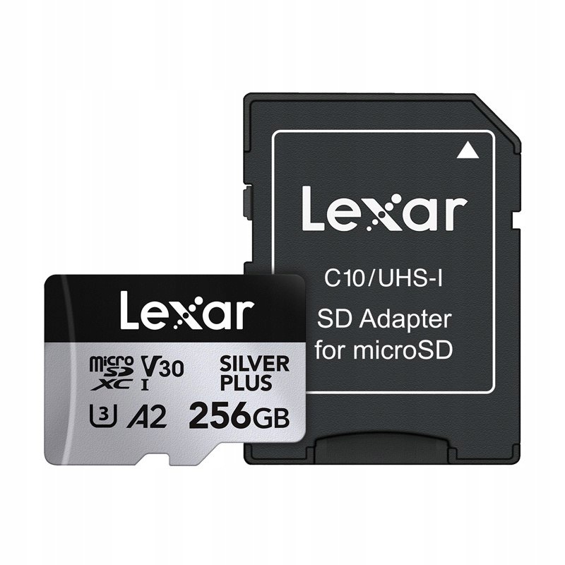 Karta pamięci Lexar High-Performance Silver Plus microSDXC 256GB adapter